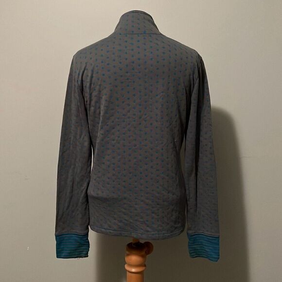 Kavu Women's Gray & Blue Polka Dot Button Front Pullover Top - Picture 5 of 9